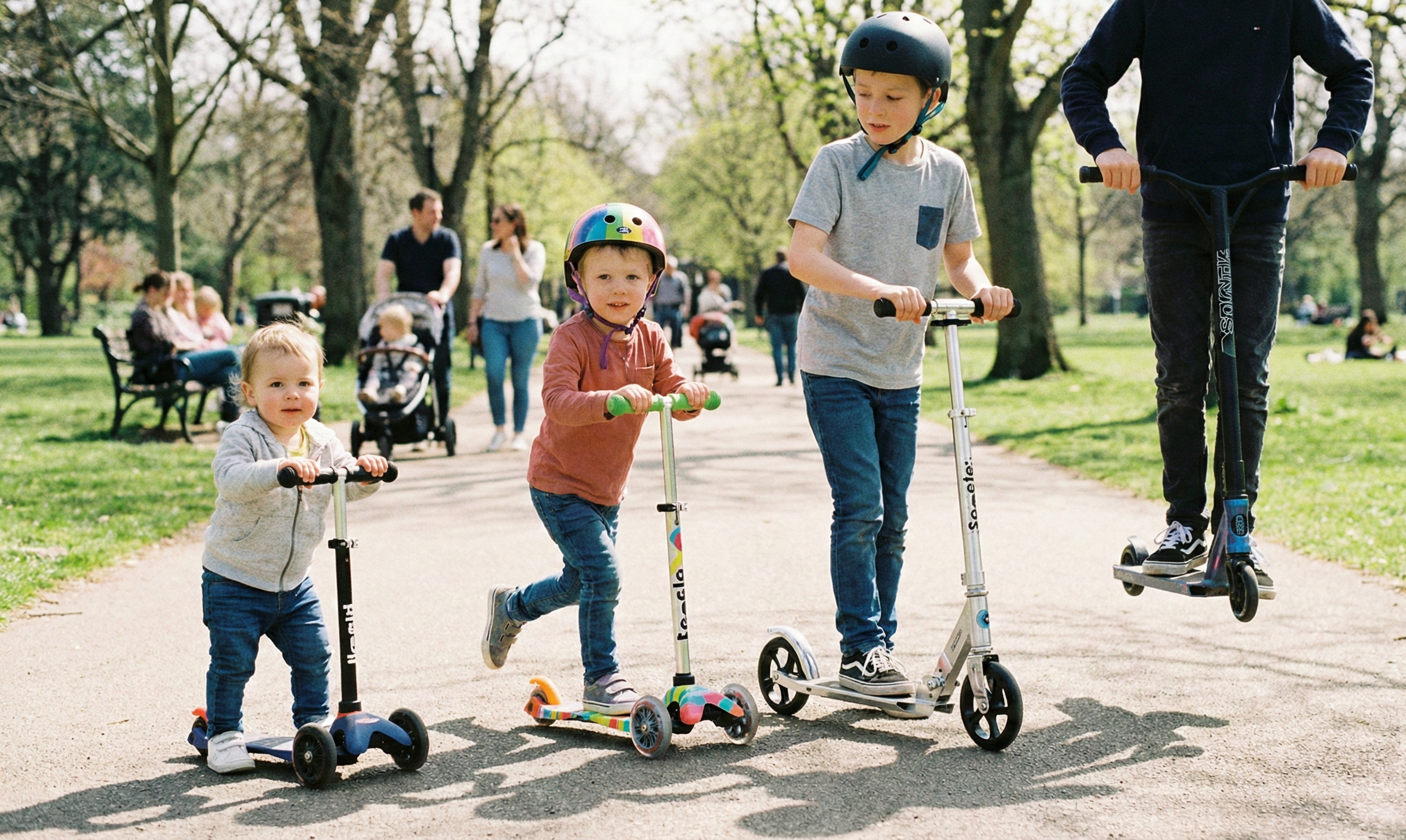Typer av sparkcyklar för barn
