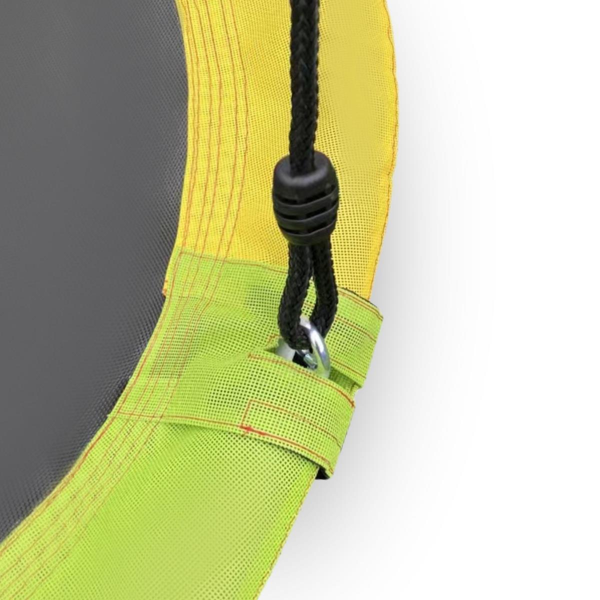 XL trädgårdslekplats för barn med en storkbo gunga, stege och klätternät