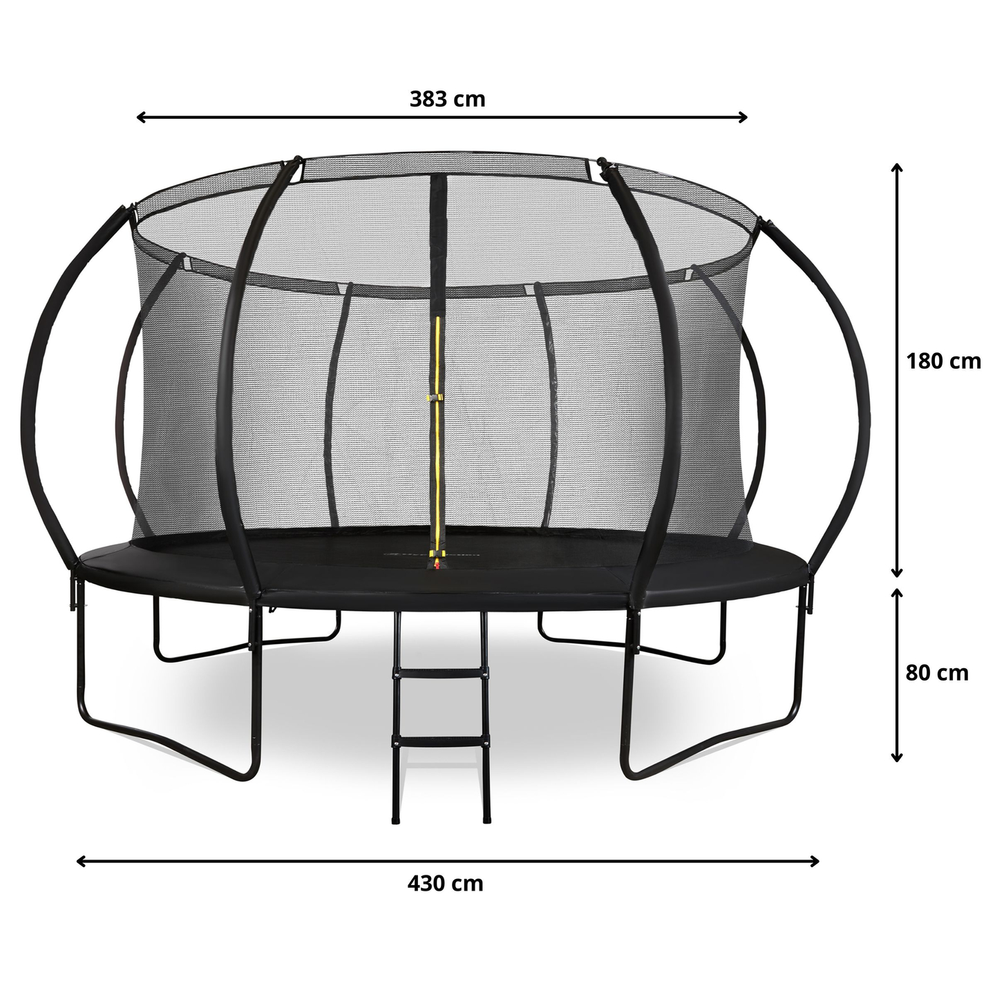 Trädgårdstrampolin XXXL för barn HyperMotion - 430 cm 14FT - med stege och invändigt nät - för hem och trädgård - max 150 kg