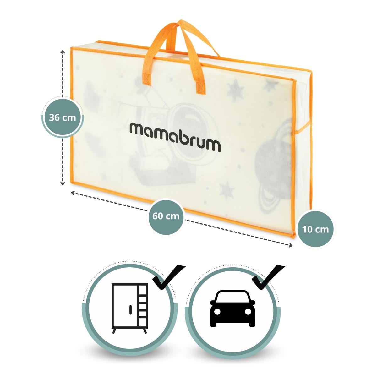 Dubbelsidig hopfällbar skummatta 180 x 120 x 1cm - Cosmos/Geometriska trianglar