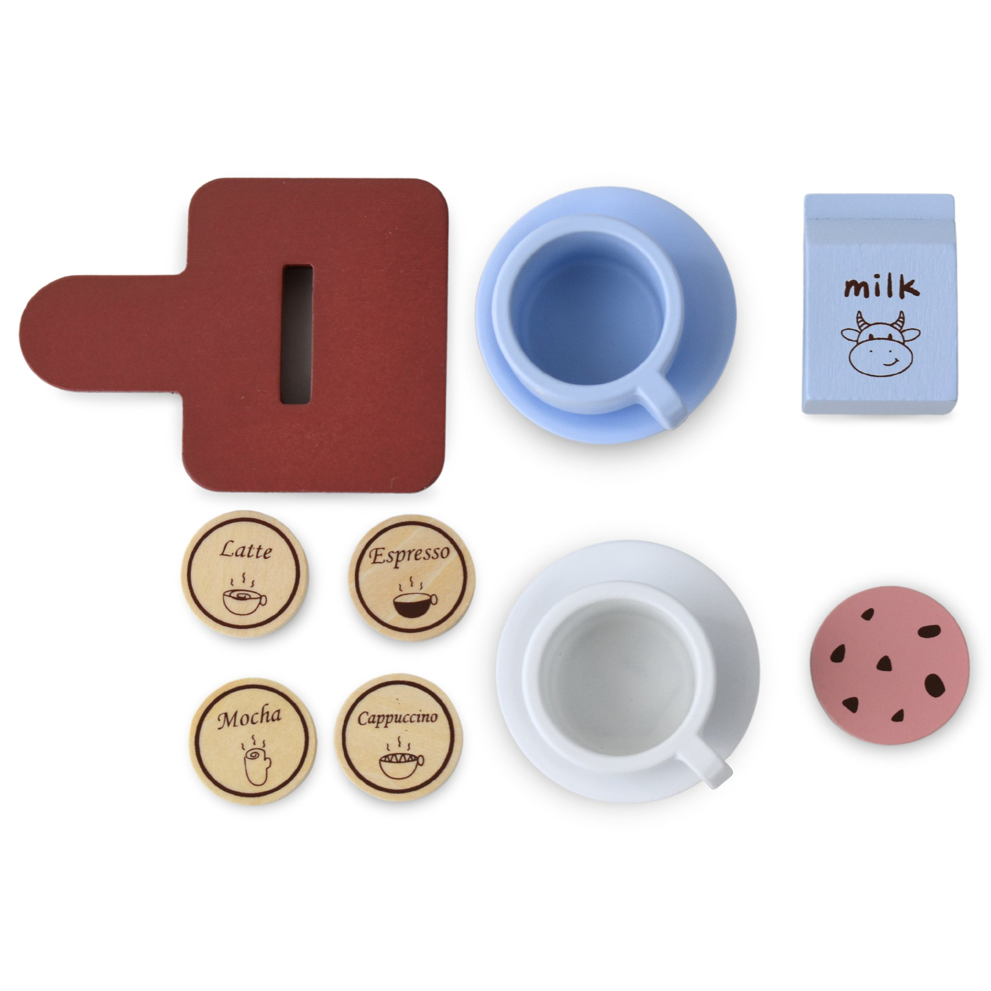 Kaffekapselmaskin i trä - kaffebar med tillbehör