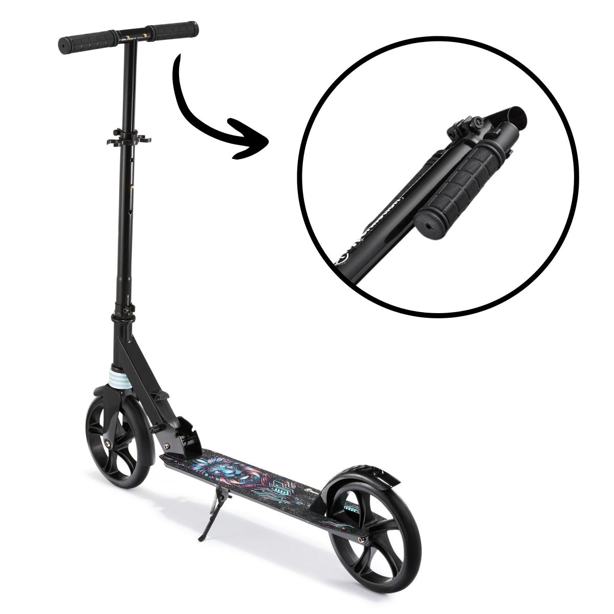 Tvåhjulig scooter för unga vuxna - med stötdämpare - Hypermotion CITY SWIFT Digital Lion - 100 kg