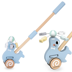 Träsäl med tryckknapp - tryckare