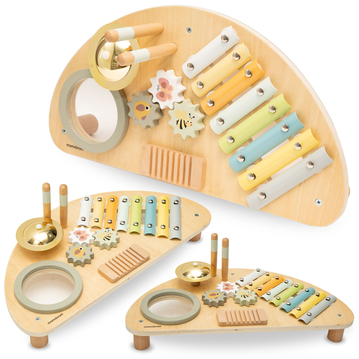 Musikcenter i trä för barn - pedagogiskt bord