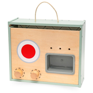 Minikök i trä med tillbehör - hopfällbart