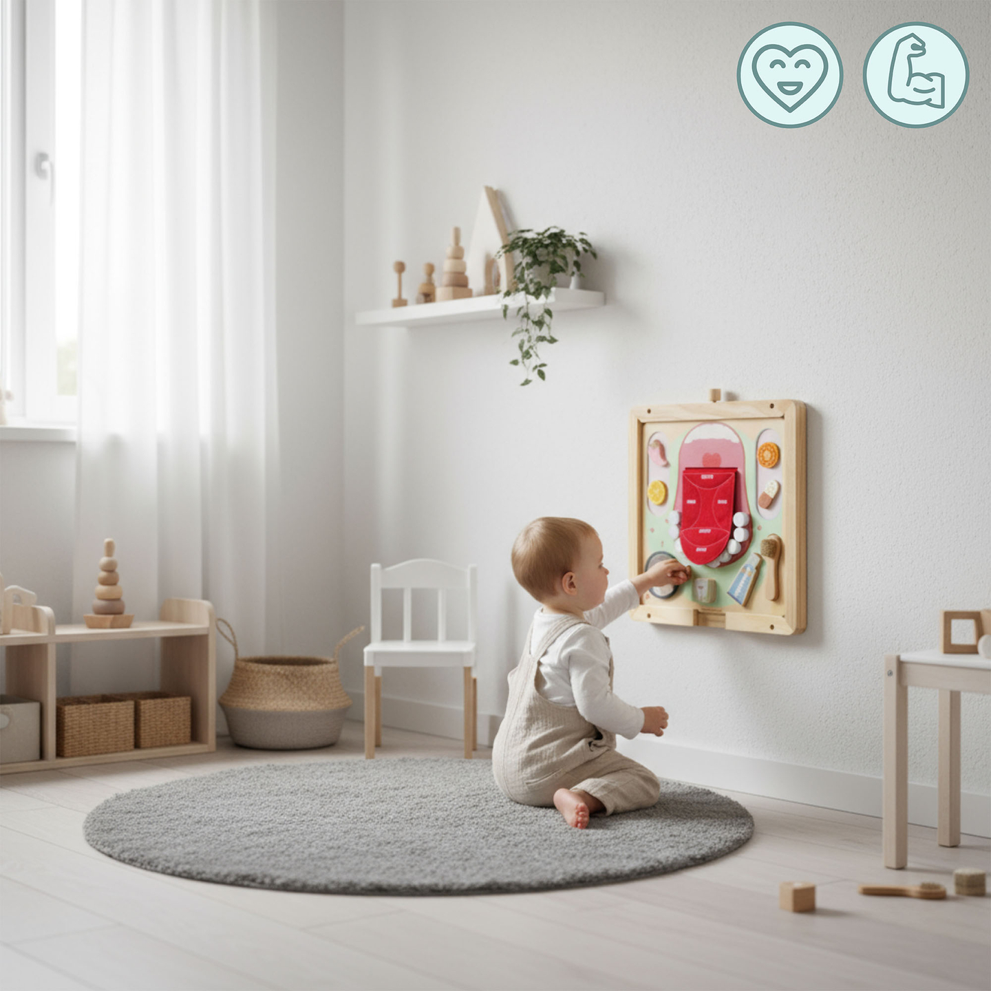 Träväggram - för montering av Mamabrum utbildningstavlor