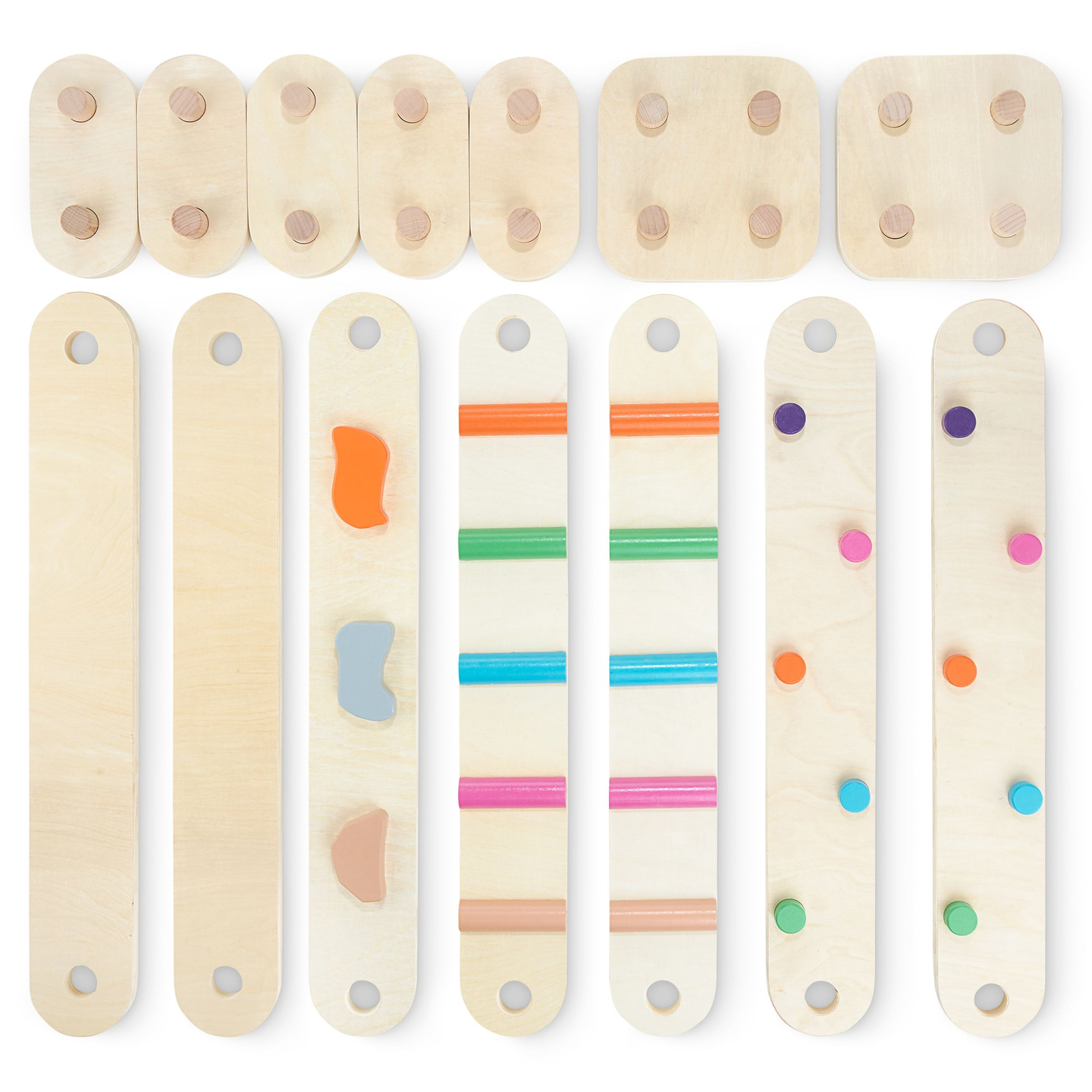 Balansbana i trä - sensorisk stig - 14 element