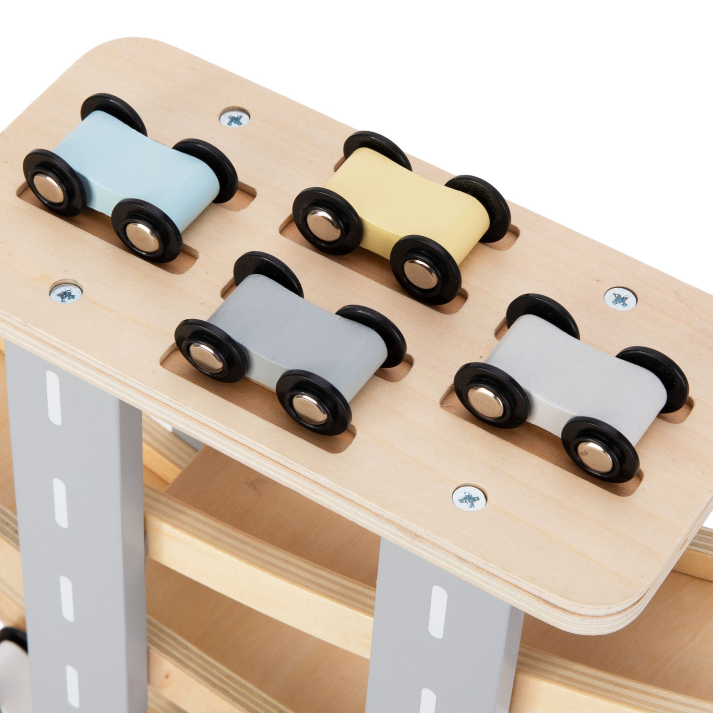 Träbana - rutschkana för bilar - 6 våningar