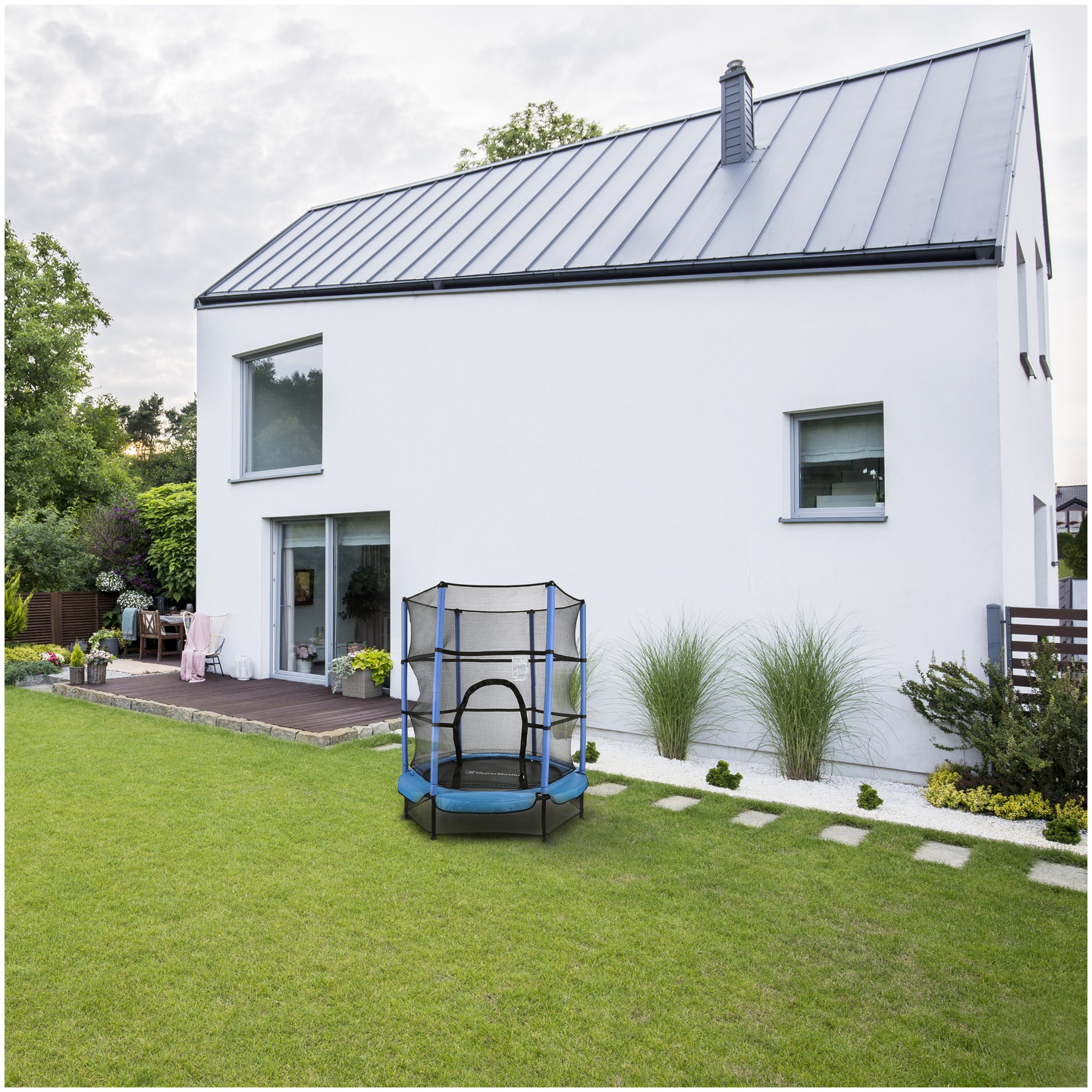 Home trampolin 140cm med säkerhetsnät - för barn 3-6 år