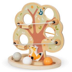 Rutschbana med träkulor - Grönt träd