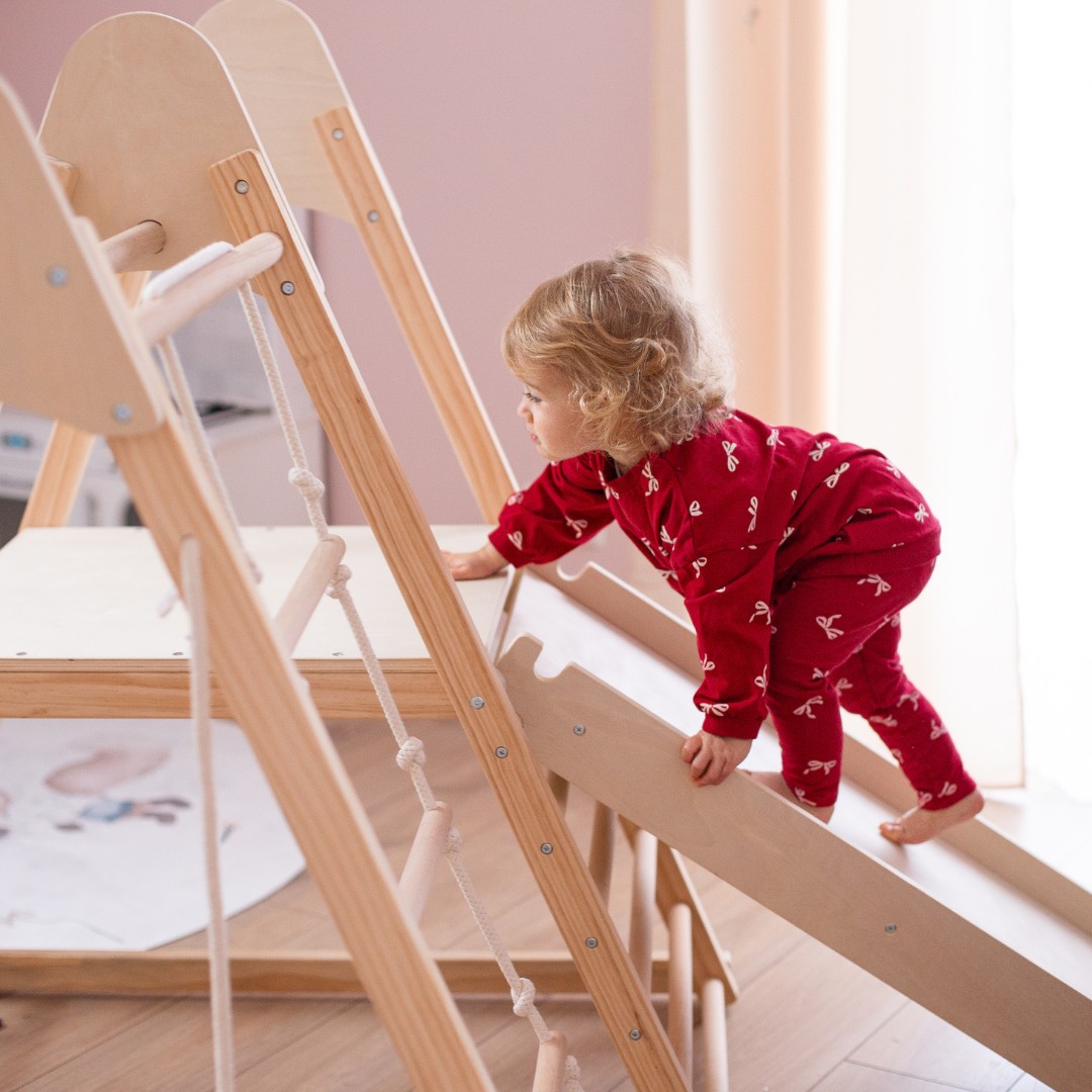 Lekplats av trä för hemmabruk XL 5in1