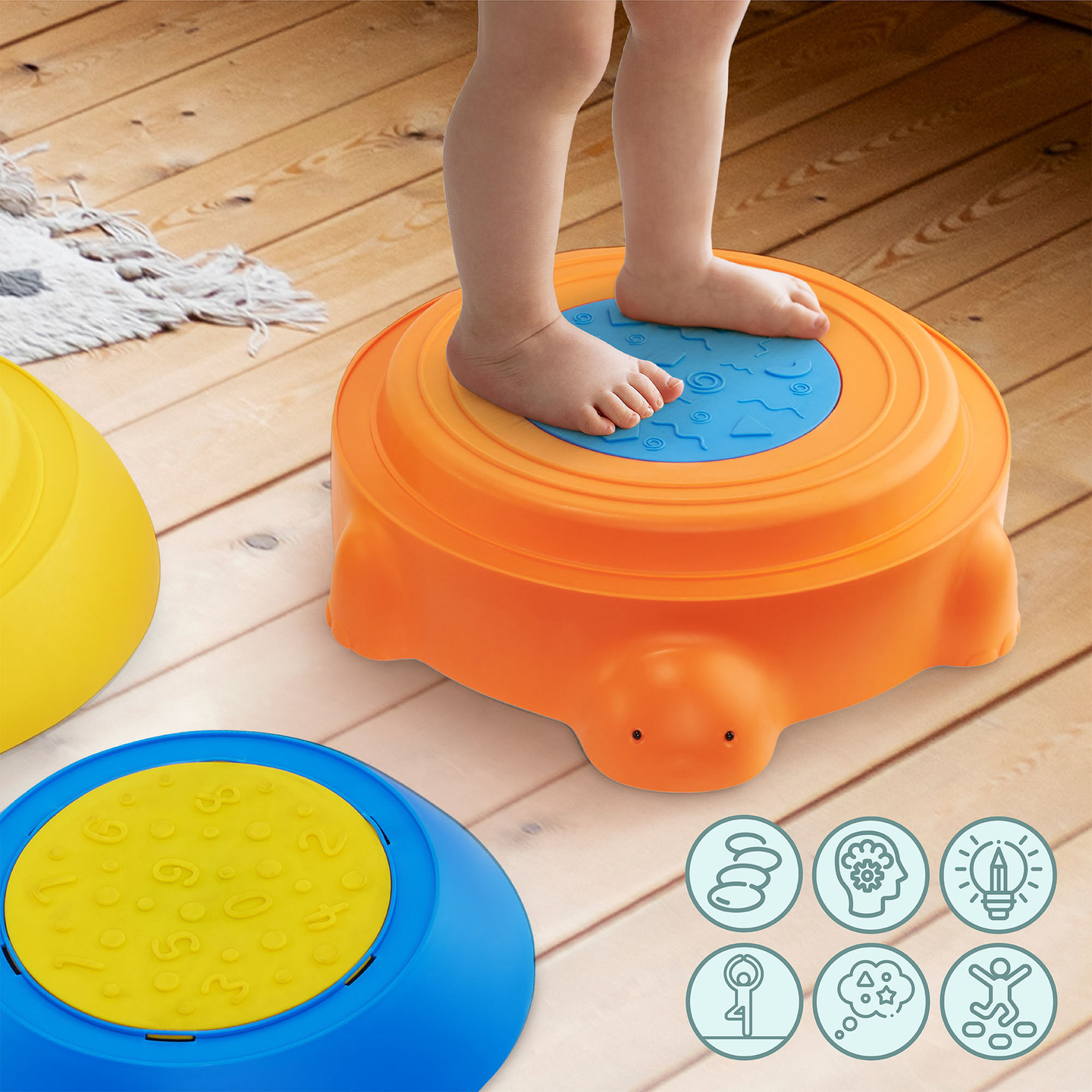 Sensorisk stig för barn - Colourful Turtle