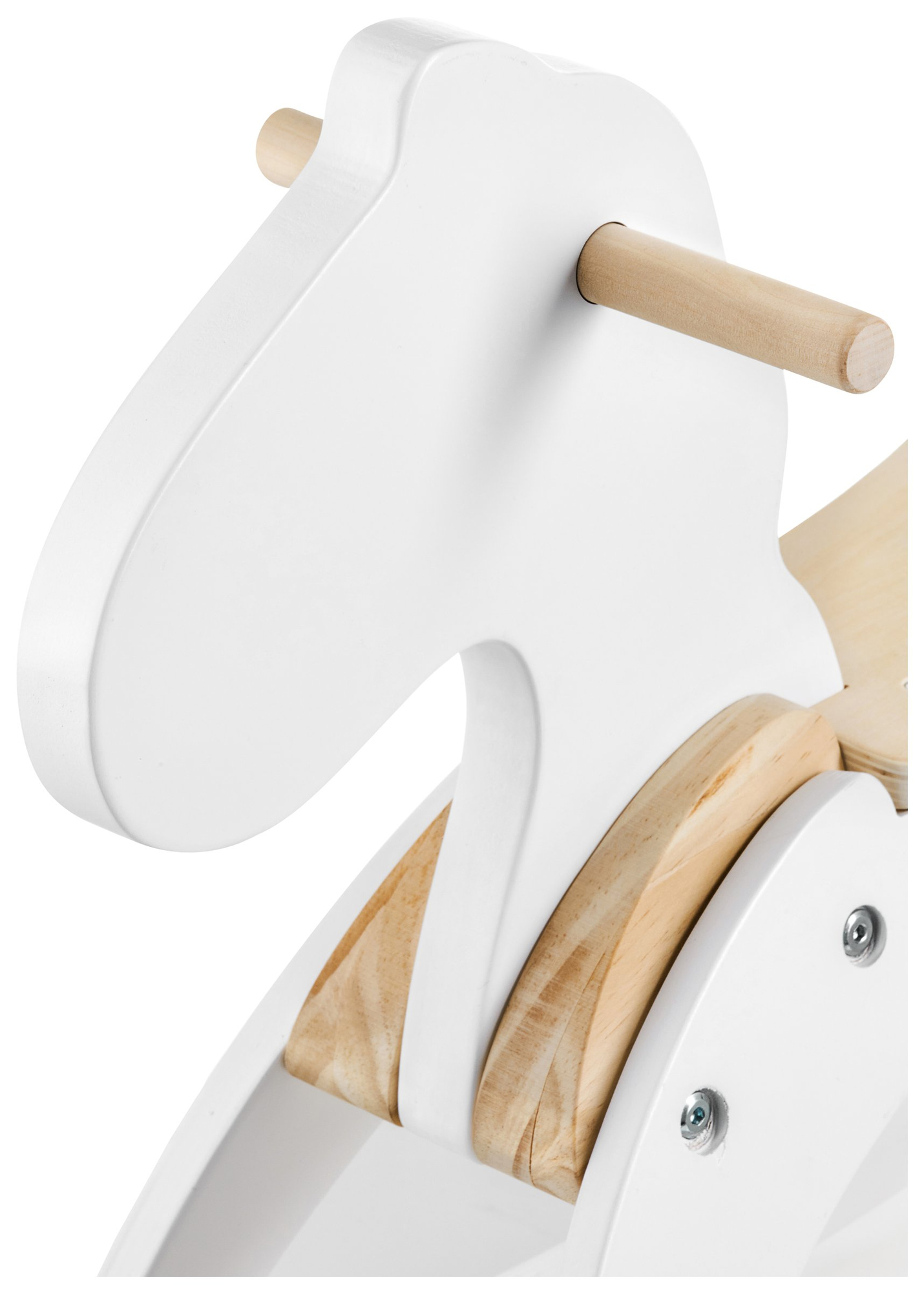 Gunghäst i trä - vit - från 12 månader.