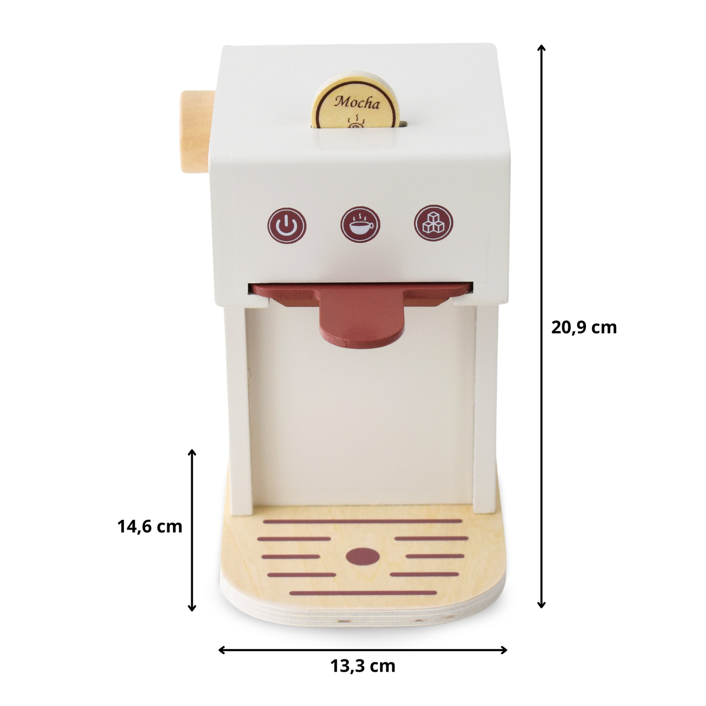 Kaffekapselmaskin i trä - kaffebar med tillbehör