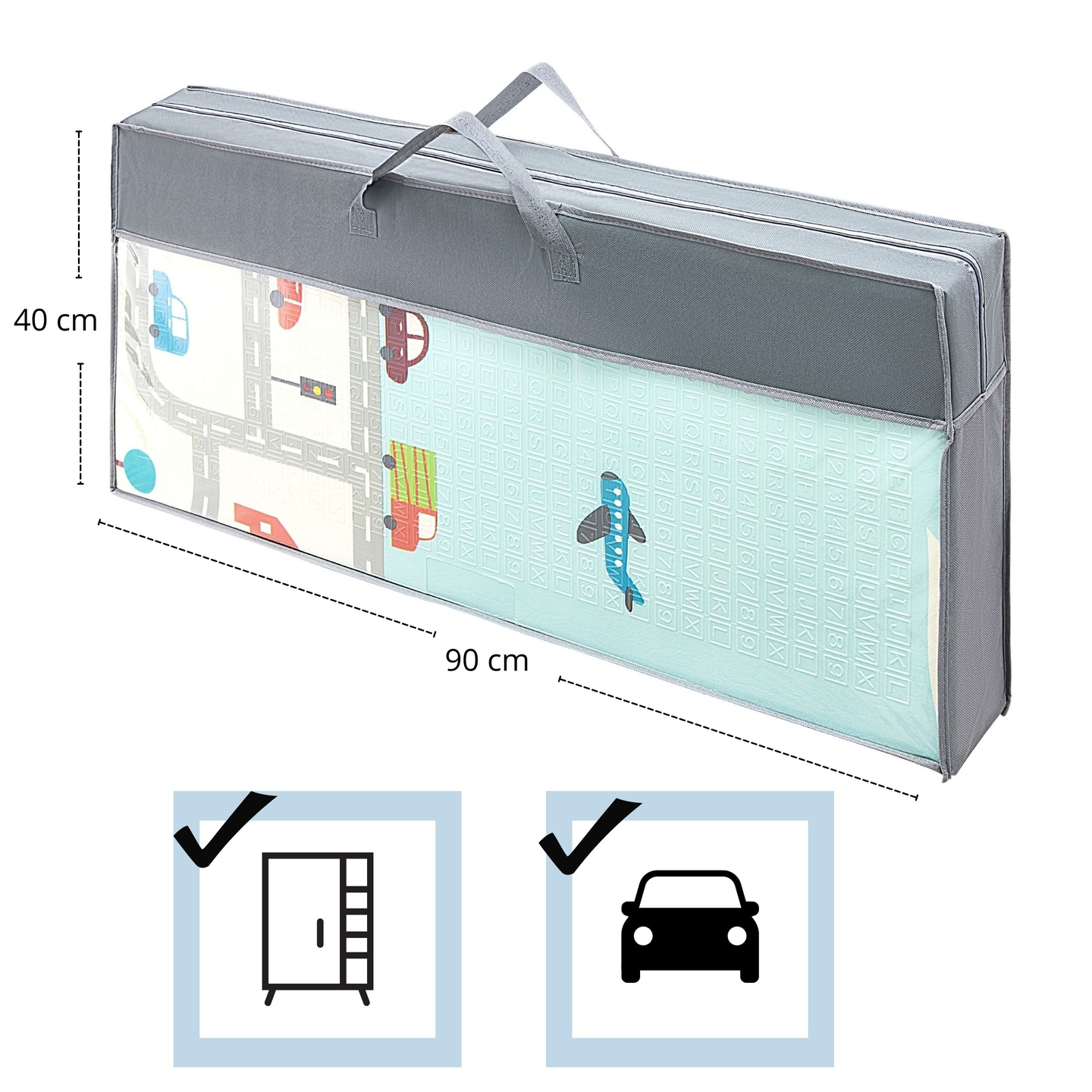 Dubbelsidig skumgummimatta XXL - vikbar 1 CM (berg och väg)