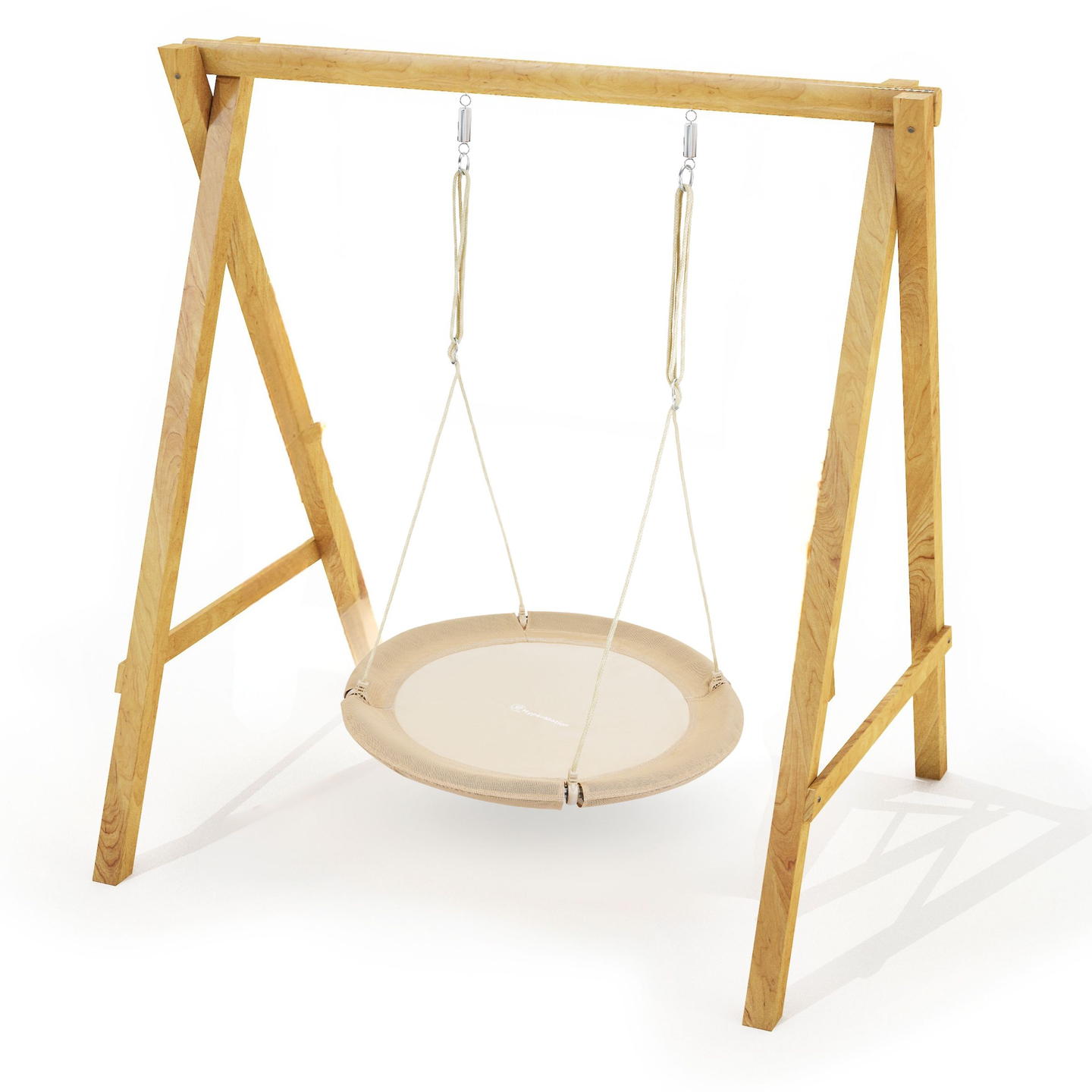 HyperMotion storkbo gunga - 100 cm diameter, boho beige färg