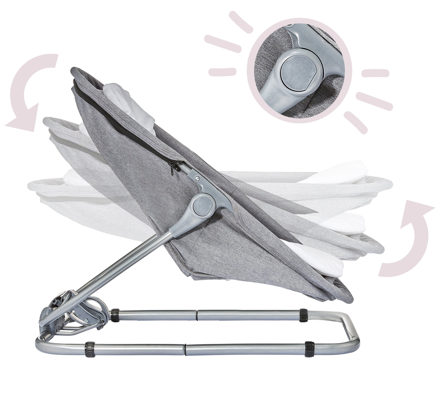 Liggdel + flytkudde + barnsäng 3 i 1 - Moby-System MILA