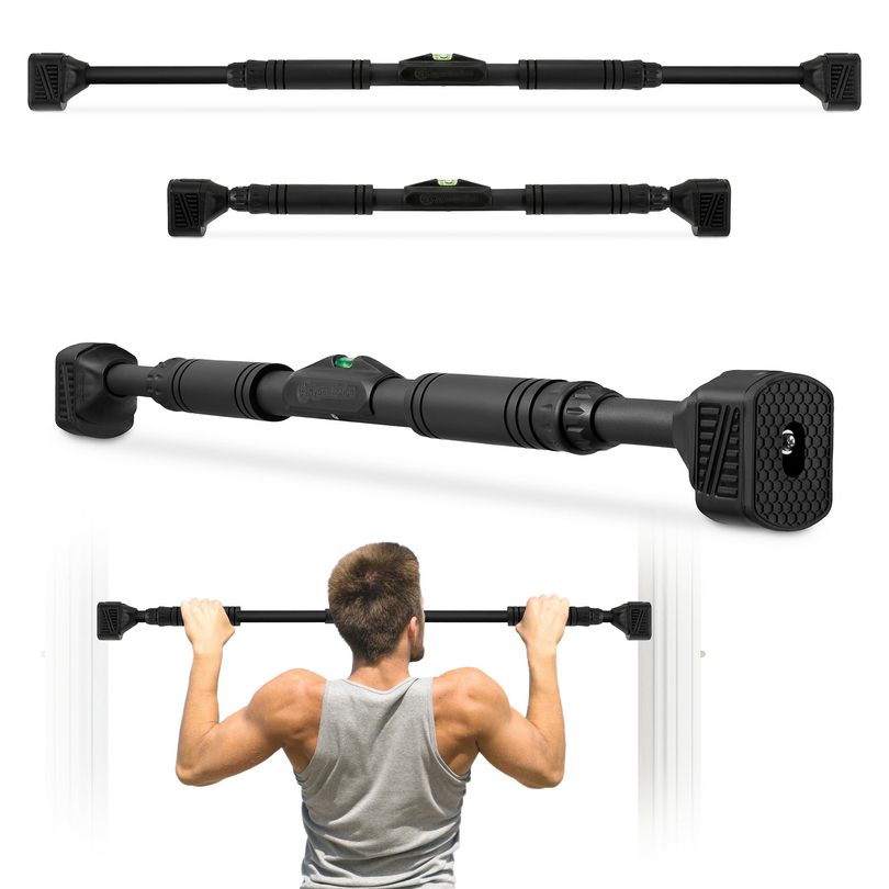 HyperMotion justerbar pull-up-stång 74-100 cm, 200 kg, svart