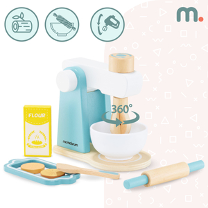 Träblandare med tillbehör