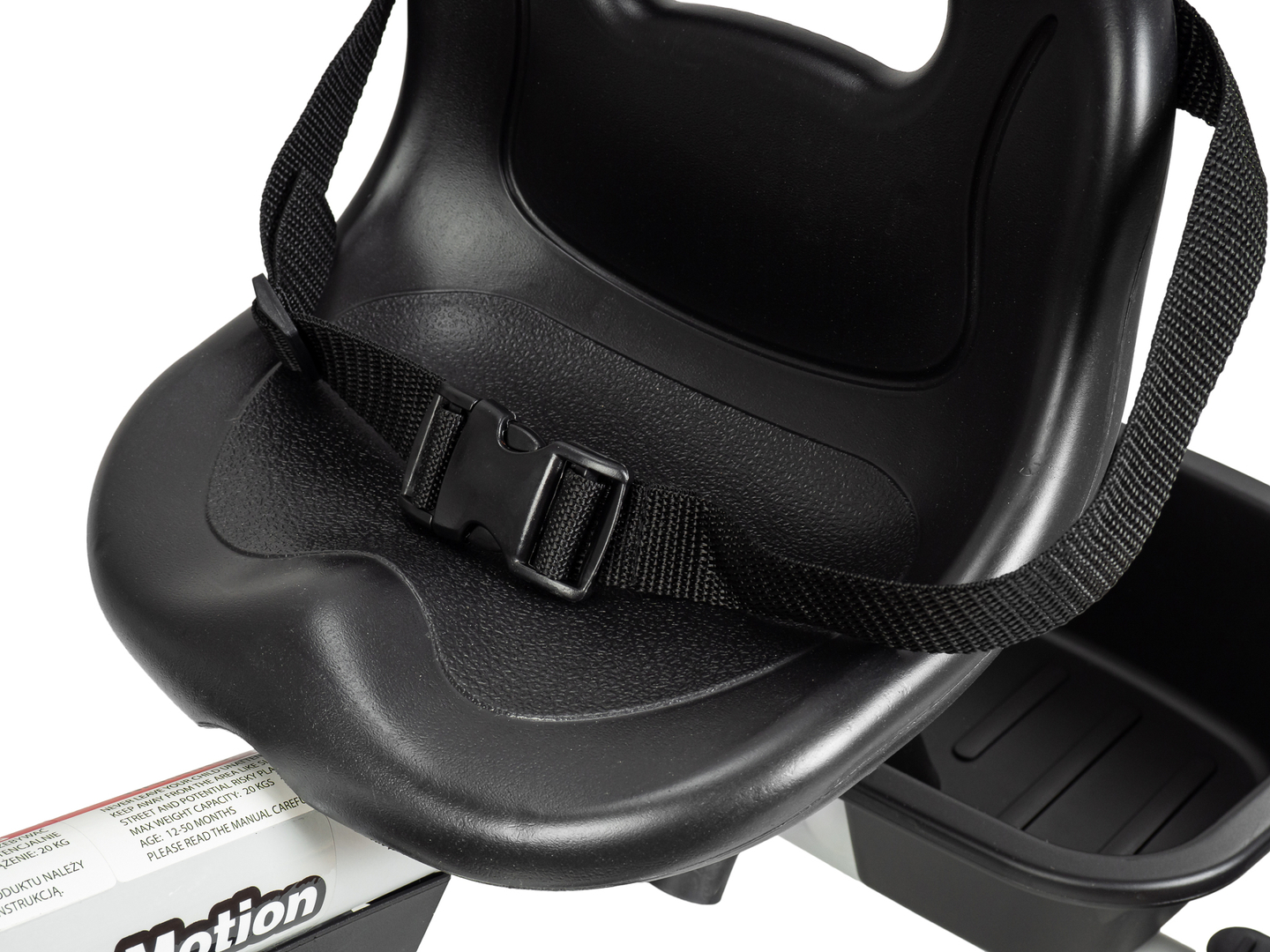 HyperMotion TOBI VECTOR trehjuling - evigt uppblåsbara hjul + skjutstång. Färg: ljusgrå.