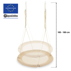 HyperMotion storkbo gunga - 100 cm diameter, boho beige färg