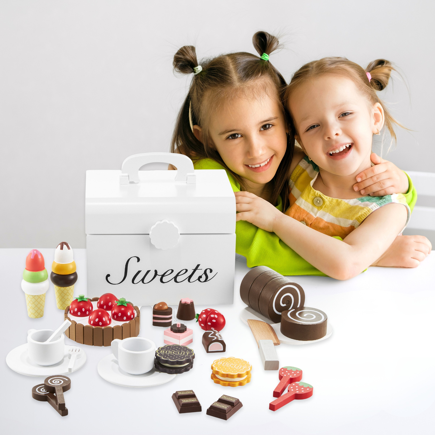 Godislåda i trä, godisbutik