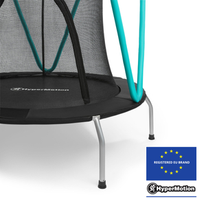 Mintstudsmatta 137cm med skyddsnät - för barn 3-8 år - för hem och trädgård
