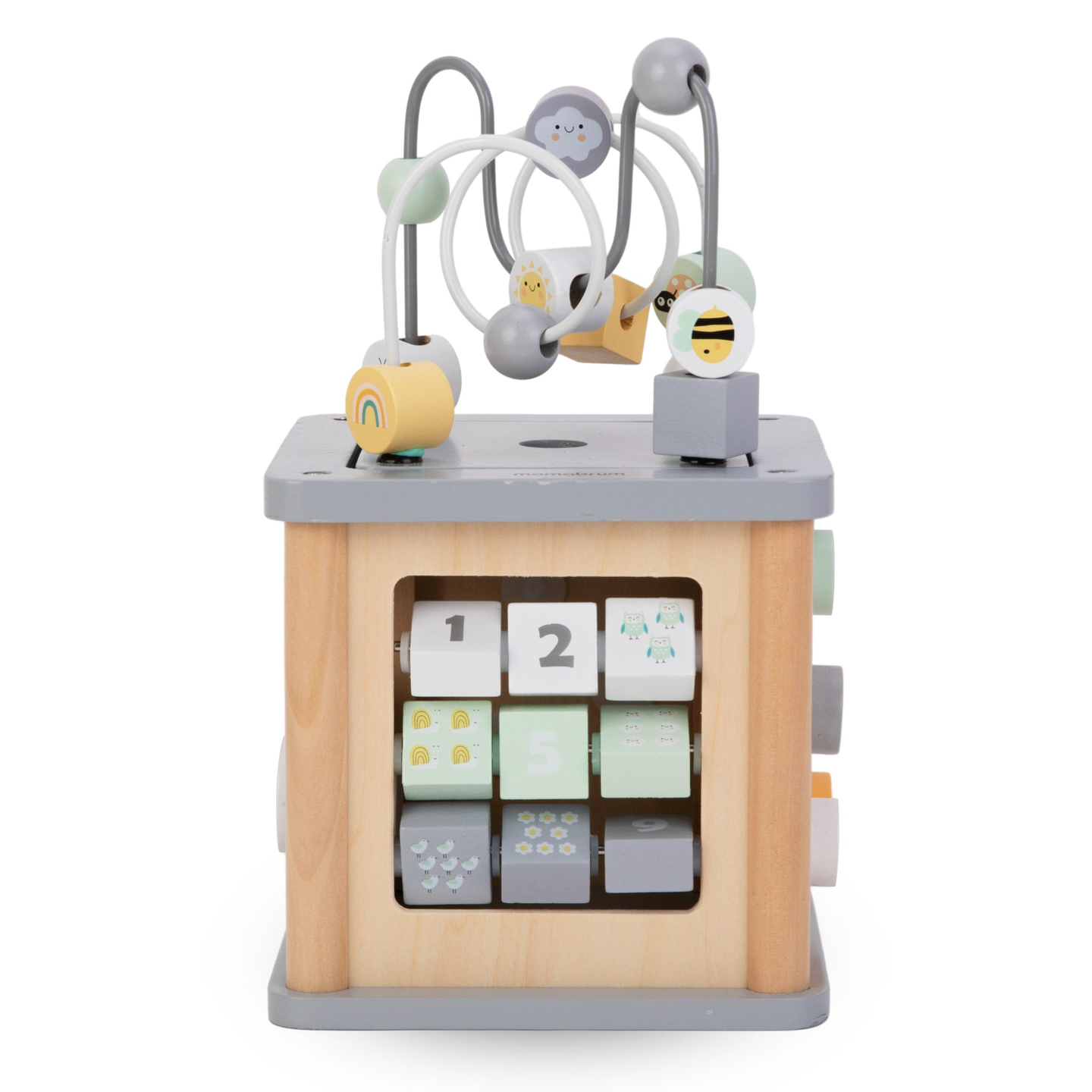 Montessori-utbildningskub i trä - motorloop