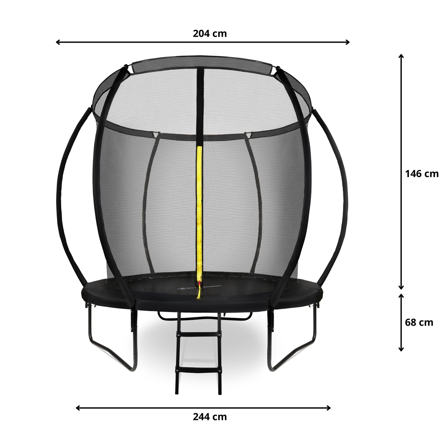 HyperMotion trädgårdstrampolin för barn - 244 cm 8FT - med stege och invändigt nät - för hem och trädgård