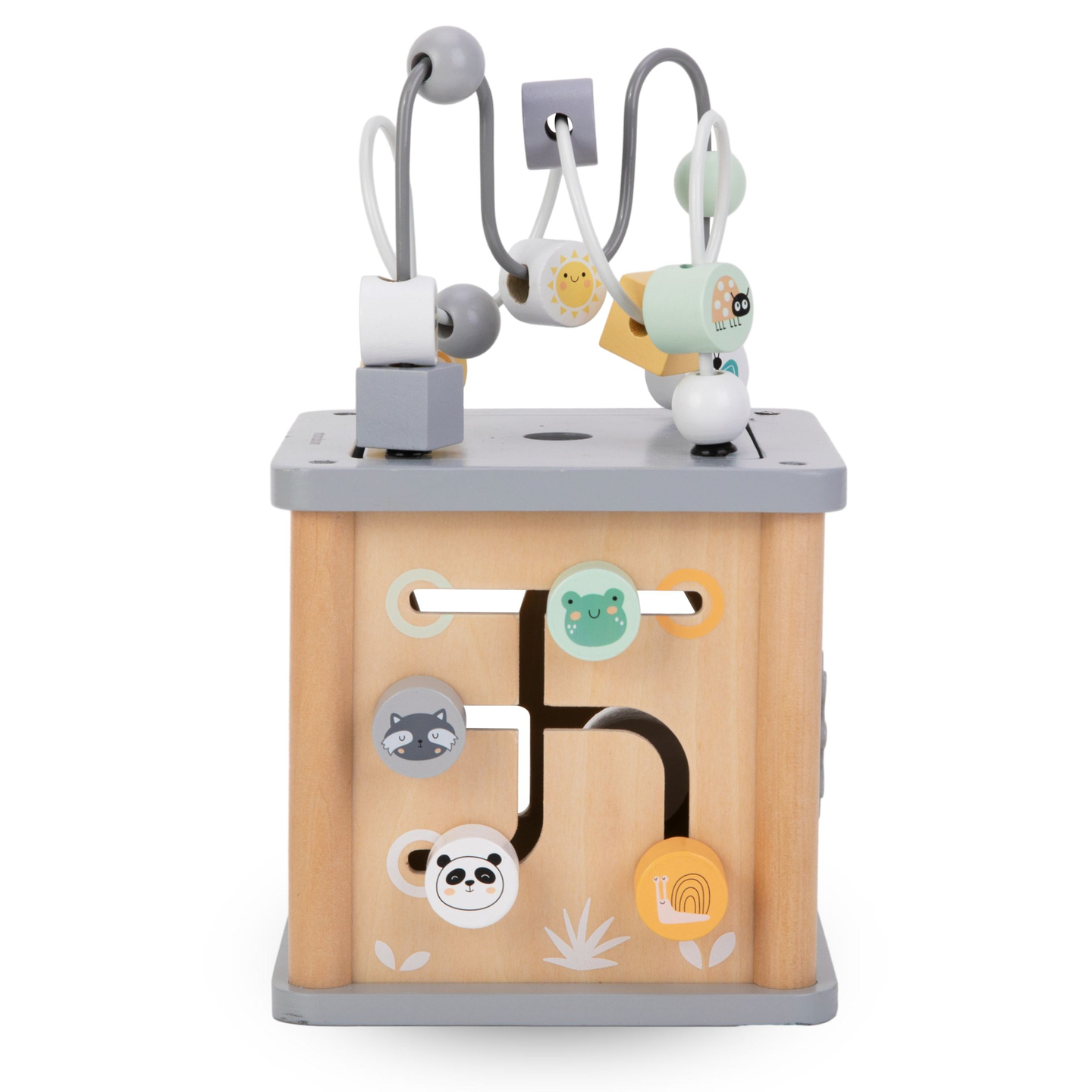 Montessori-utbildningskub i trä - motorloop