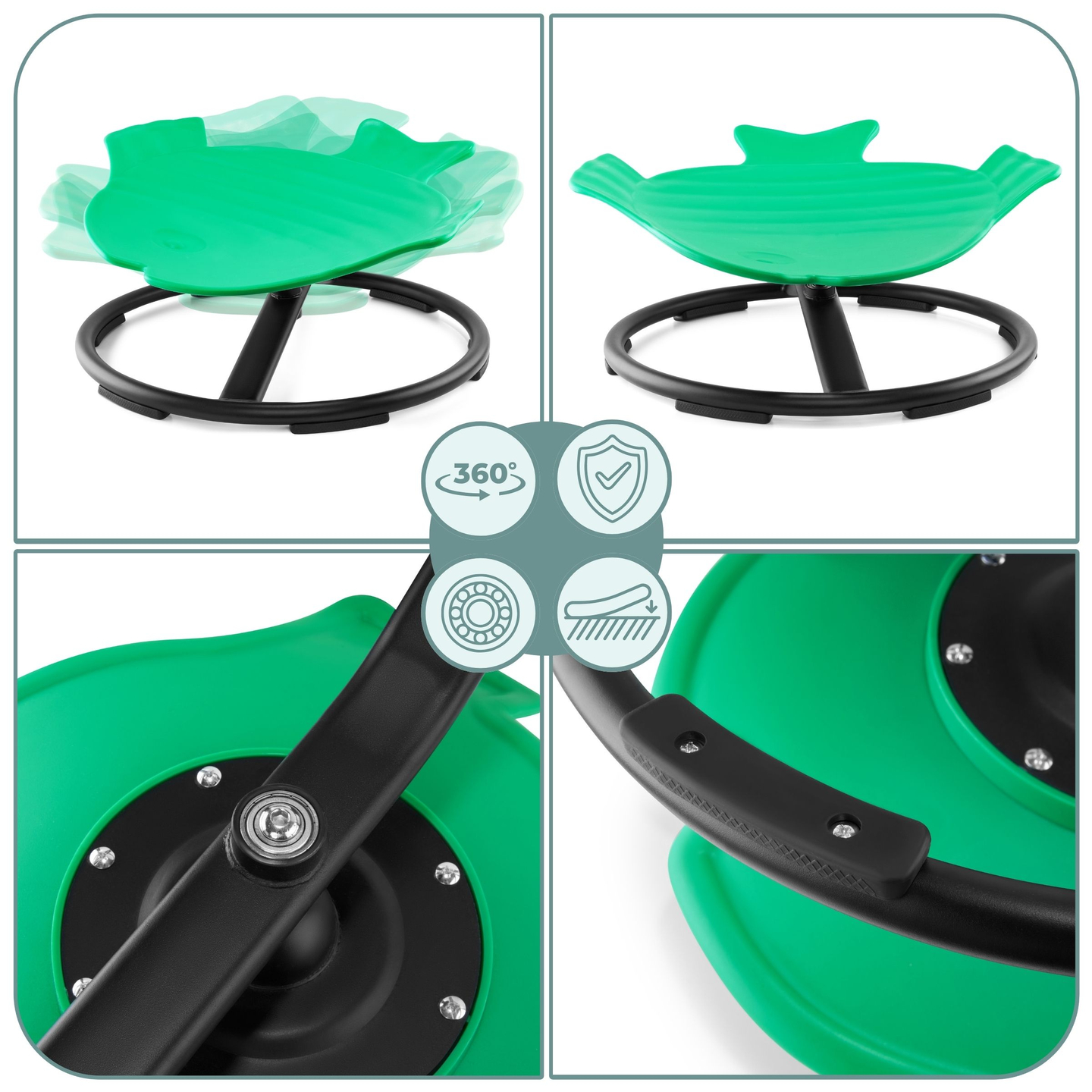 Minikarusell för barn Fisk - färg grön