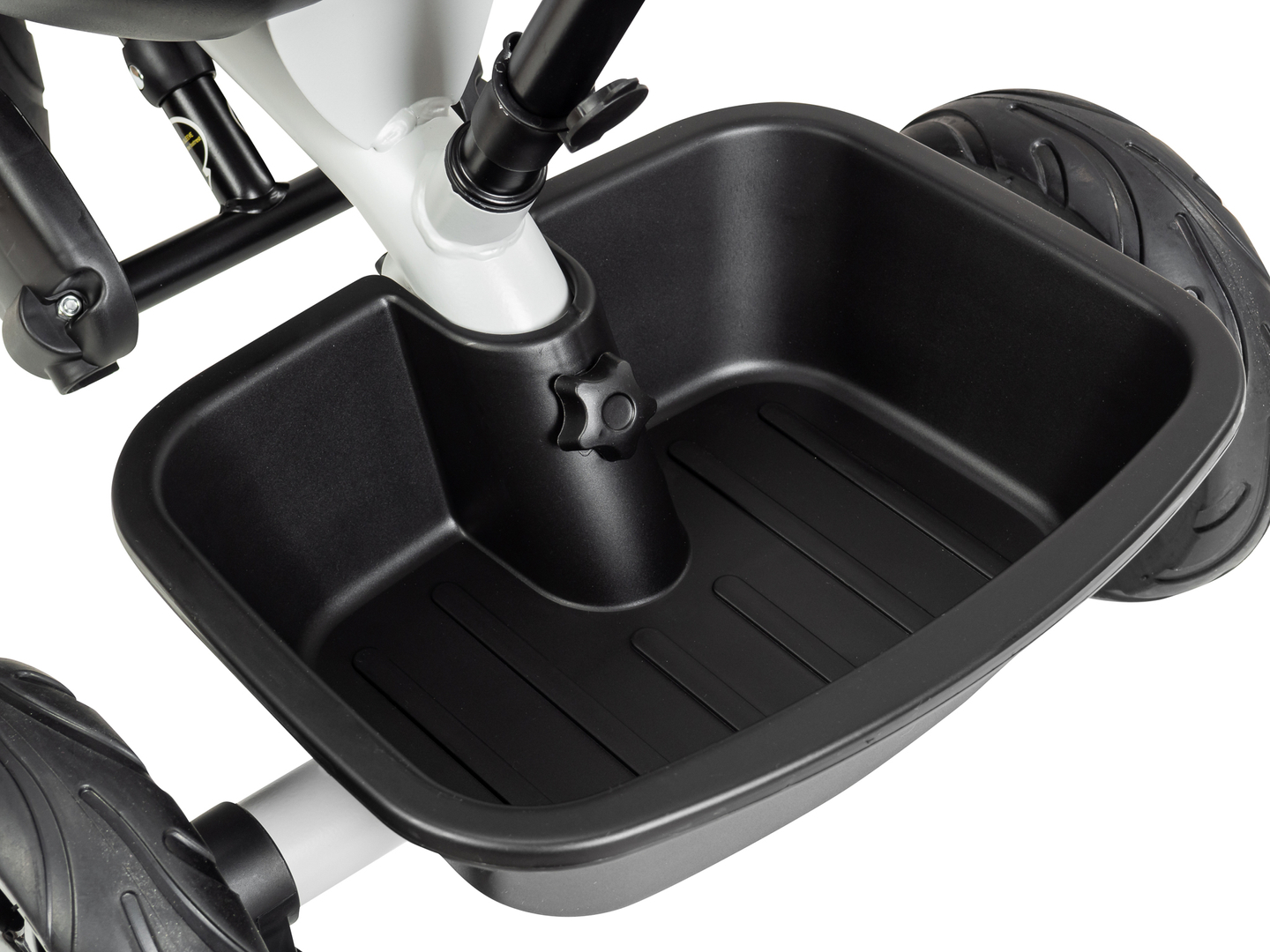 HyperMotion TOBI VECTOR trehjuling - evigt uppblåsbara hjul + skjutstång. Färg: ljusgrå.