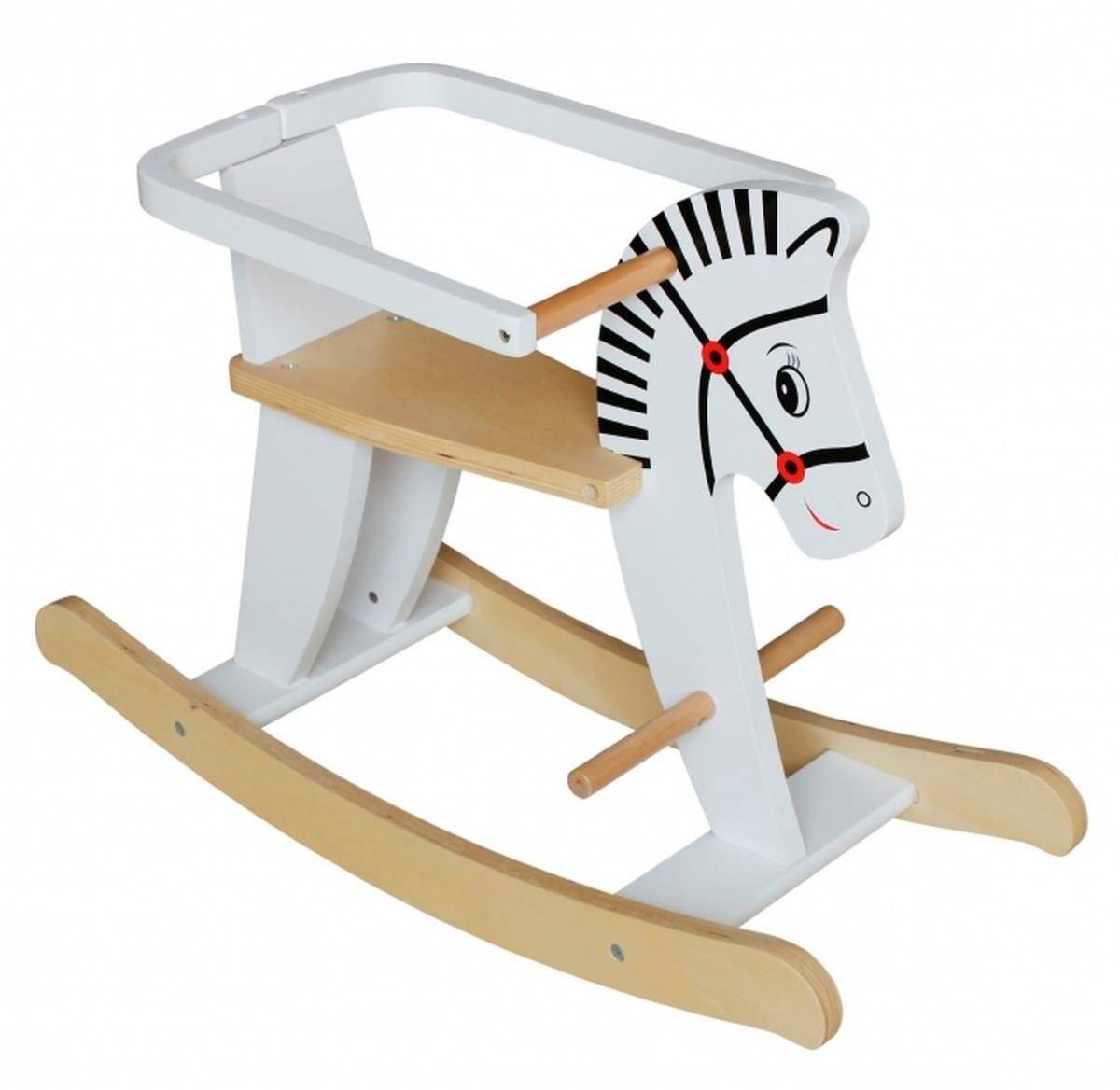 Gunghäst av trä med räcken K11
