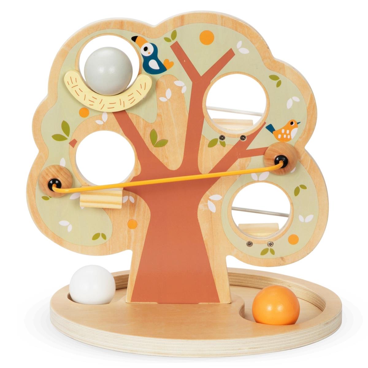 Rutschbana med träkulor - Grönt träd