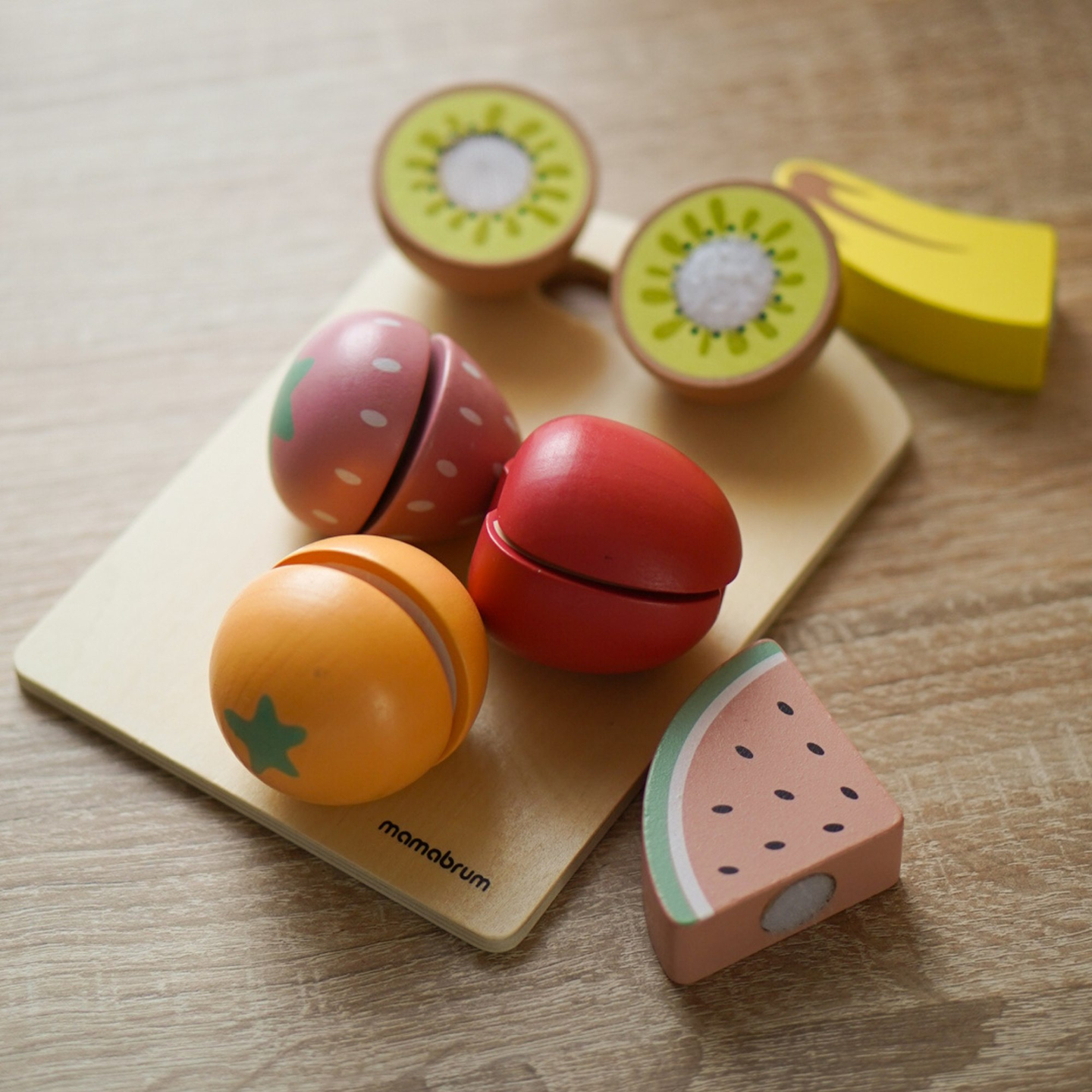 Fruktskärare i trä - set