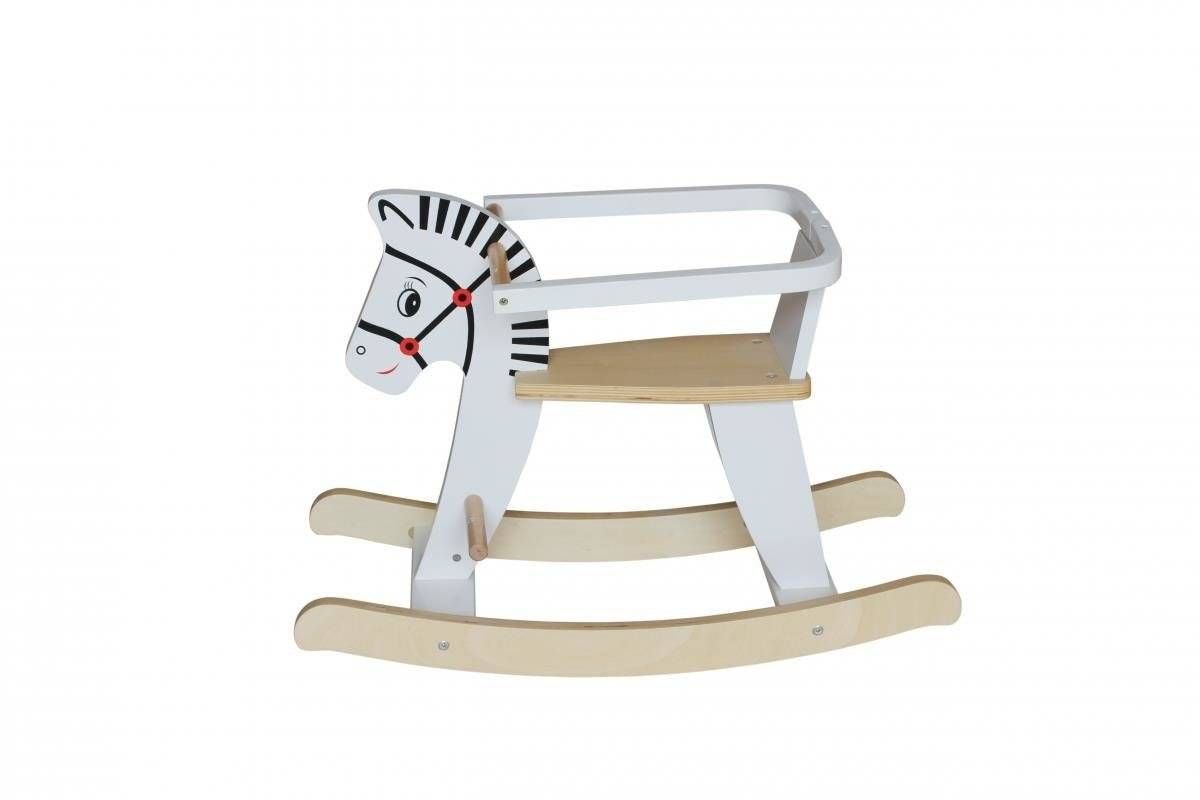 Gunghäst av trä med räcken K11