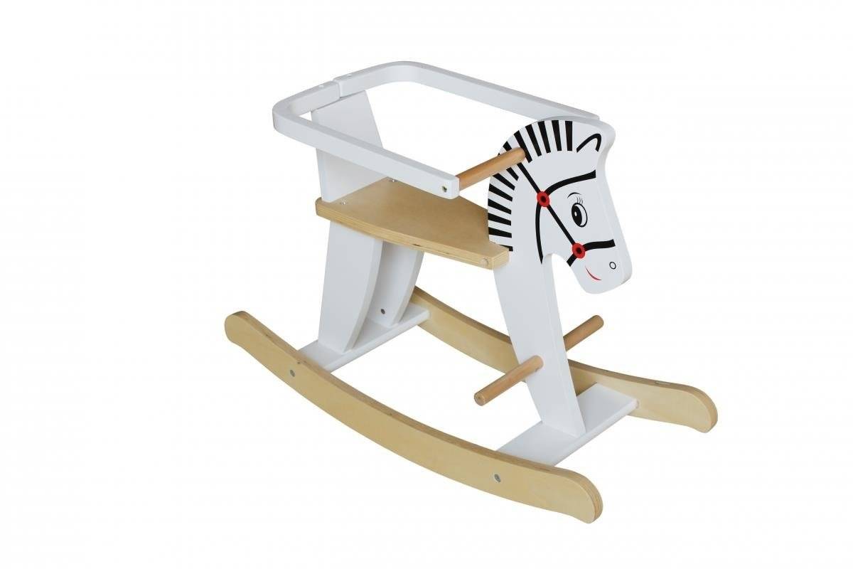 Gunghäst av trä med räcken K11