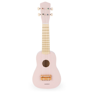Trägitarr för barn - ukulele - rosa färg