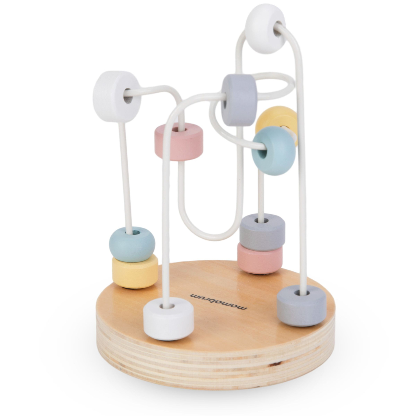 Set med träleksaker - färgglad sammanflätning, pyramidhjort, sorteringspingvin