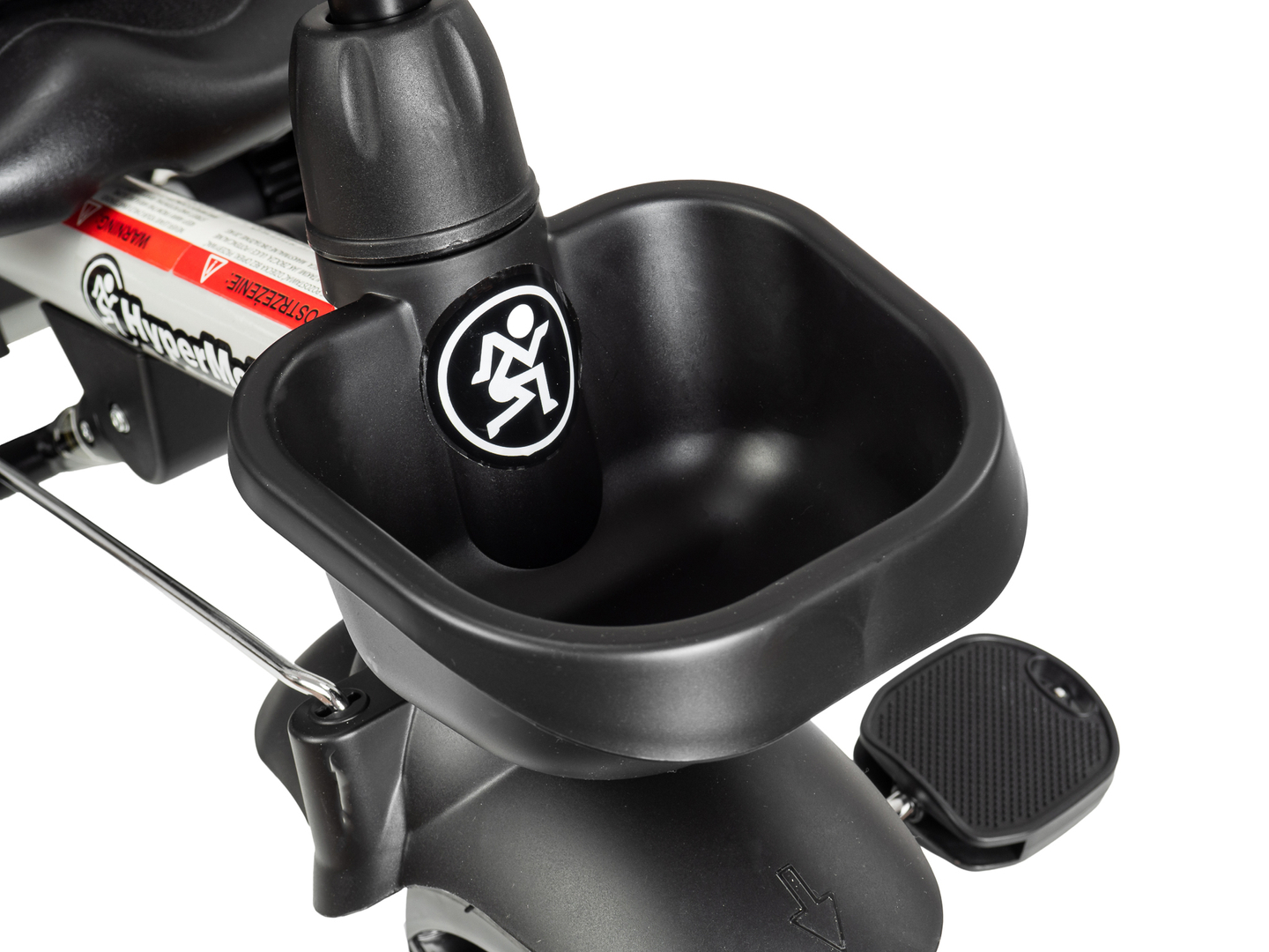 HyperMotion TOBI VECTOR trehjuling - evigt uppblåsbara hjul + skjutstång. Färg: ljusgrå.