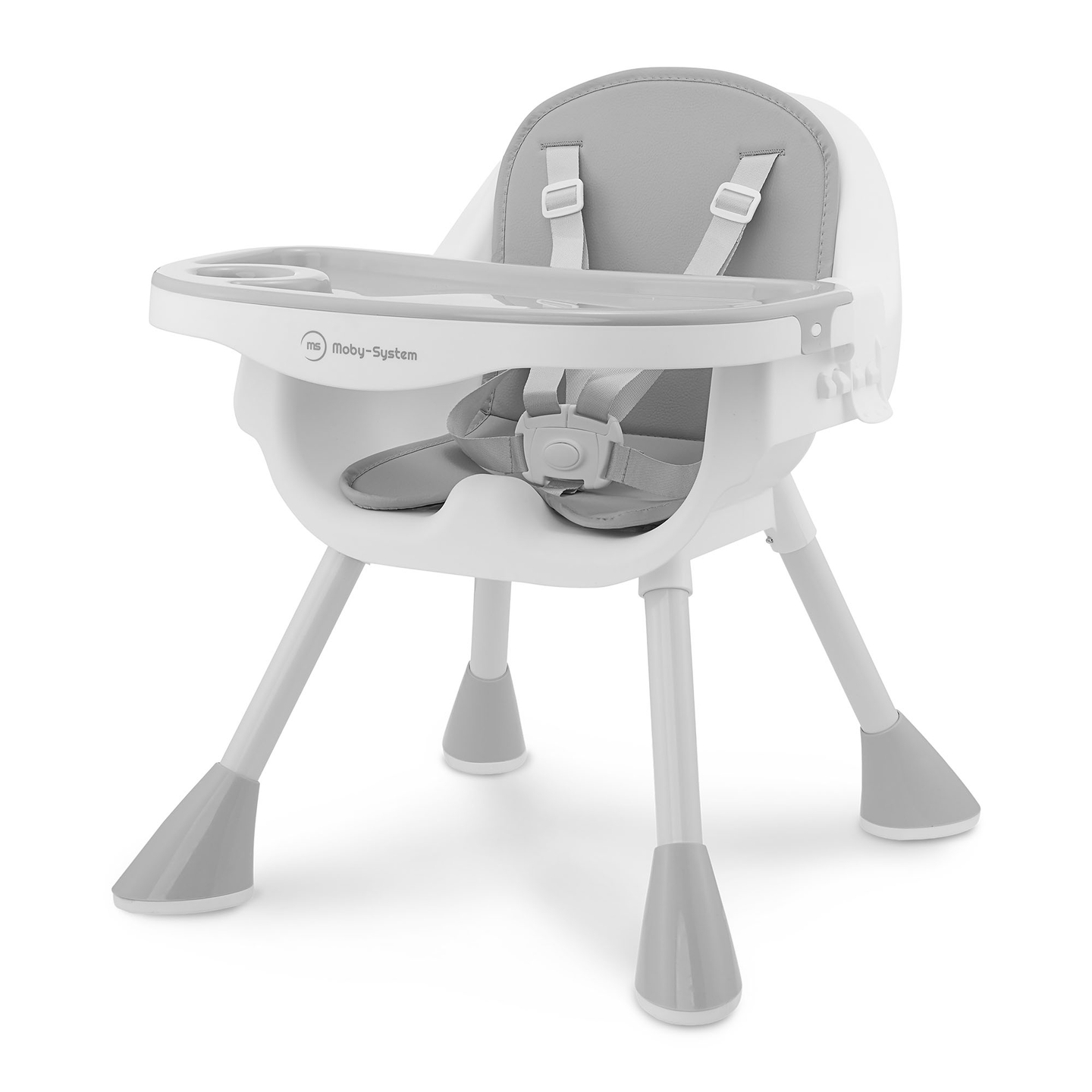 Moby-System Magnolia 2-i-1 justerbar barnstol - grå