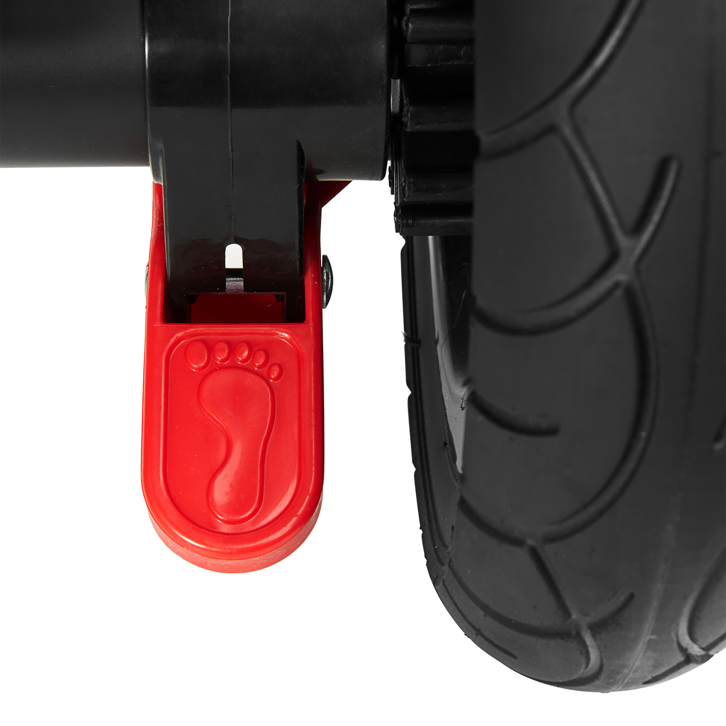 Trehjuling för barn 1-4 år - TOBI FREY - rosa färg - svängbar - pumpade hjul + tryckare