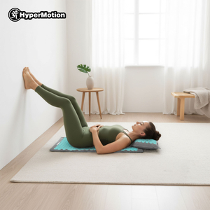 ECO Linne Akupressurmatta med Kokosfiber och Bovetekudde – 68 cm HyperMotion Grå-Mint