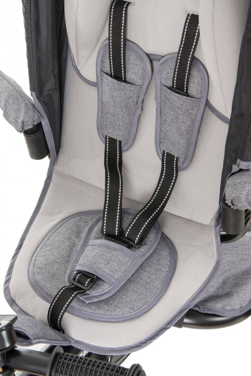 Tobi Velar trehjuling + regnfolie - grå