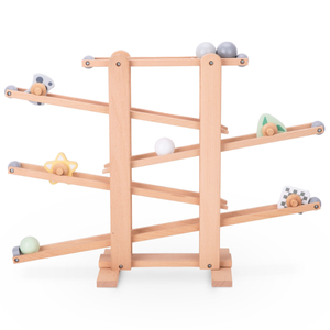 Stor återvändsgränd i trä - rutschkana med snurrande element