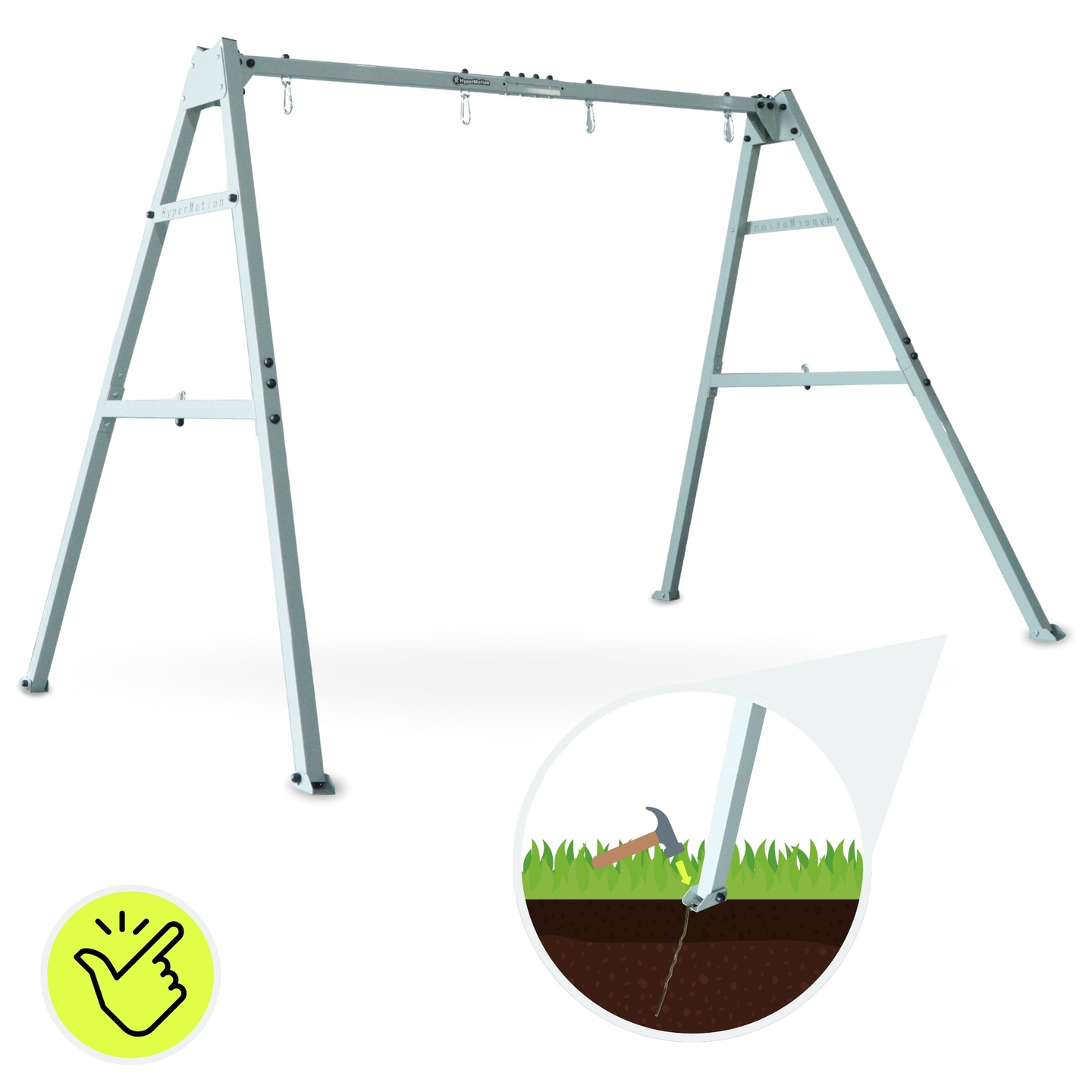 Stålram för trädgårdsgunga eller hängmatta