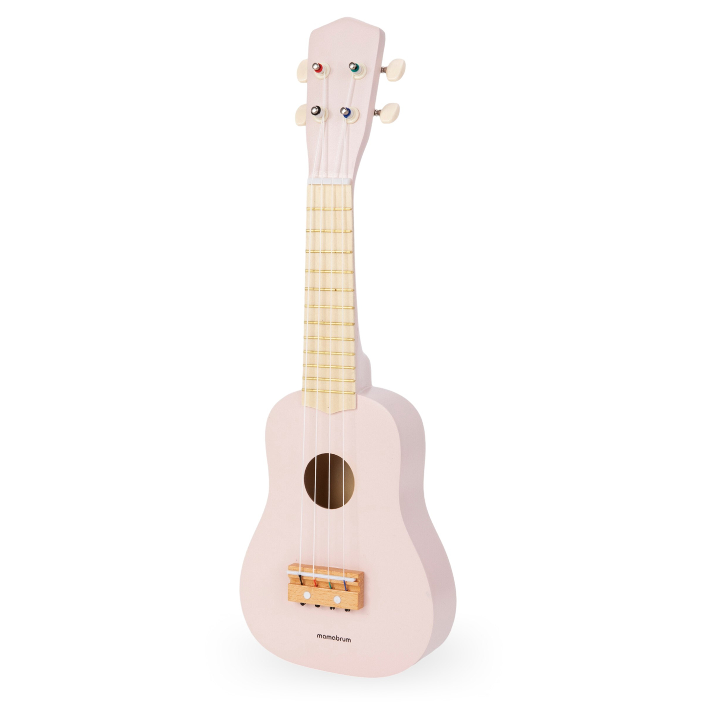 Trägitarr för barn - ukulele - rosa färg