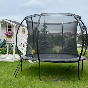 HyperMotion barn XL trädgårdstrampolin - 305 cm 10FT - med stege och invändigt nät - för hem och trädgård