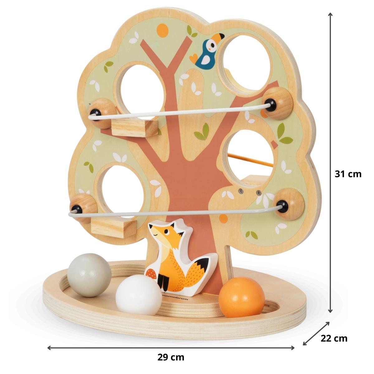 Rutschbana med träkulor - Grönt träd