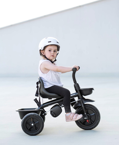 HyperMotion TOBI VECTOR trehjuling - evigt uppblåsbara hjul + skjutstång. Färg: svart.